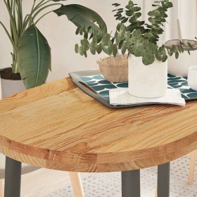 Tablero de mesa ovalado madera maciza de roble 100x50x4