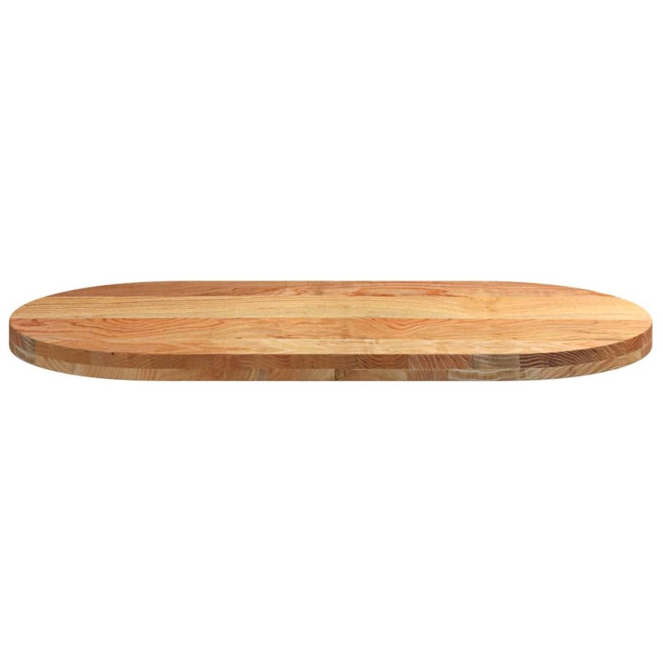 Tablero de mesa ovalado madera maciza de roble 100x50x4