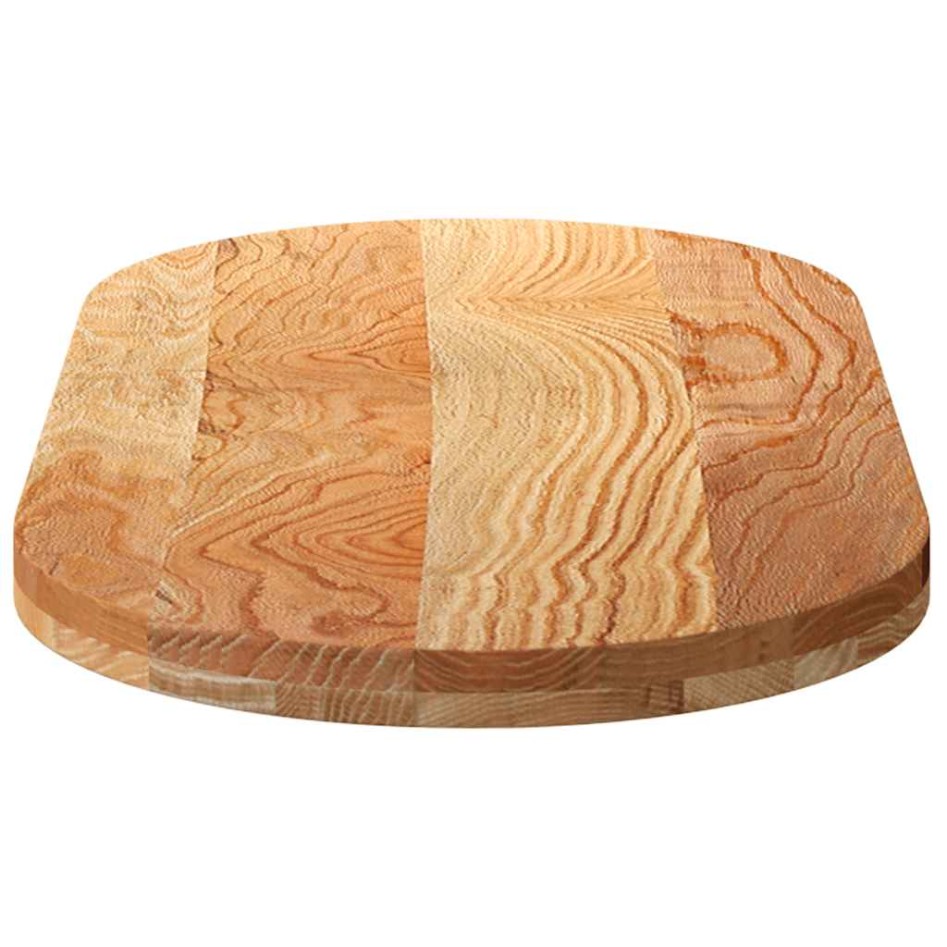 Tablero de mesa ovalado madera maciza de roble 100x50x4