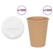 Vasos de café de papel con tapa 1000 uds 12oz 300ml