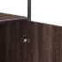 Aparador alto madera de ingeniería y metal marrón