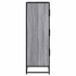 Aparador alto madera de ingeniería y metal gris