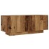 Mueble TV luces LED madera ingeniería envejecida 200x35x40