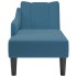 Chaise longue con reposabrazos derecho terciopelo