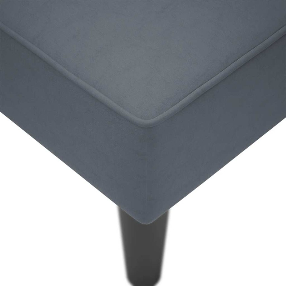 Chaise longue con reposabrazos derecho terciopelo gris