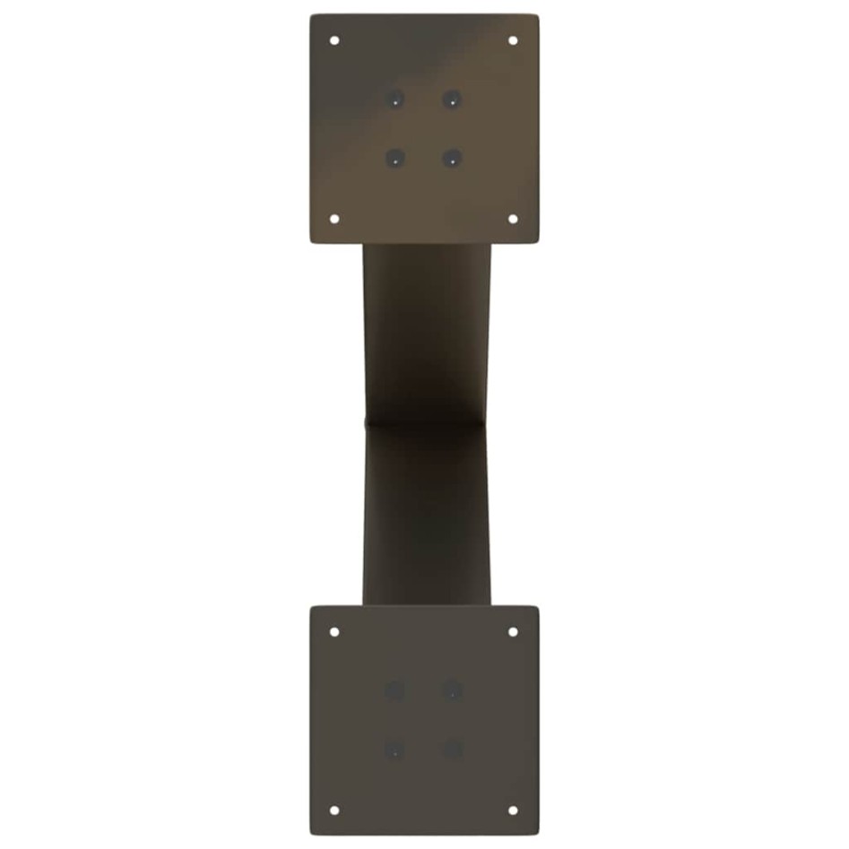 Patas para mesa comedor forma X 2uds acero natural