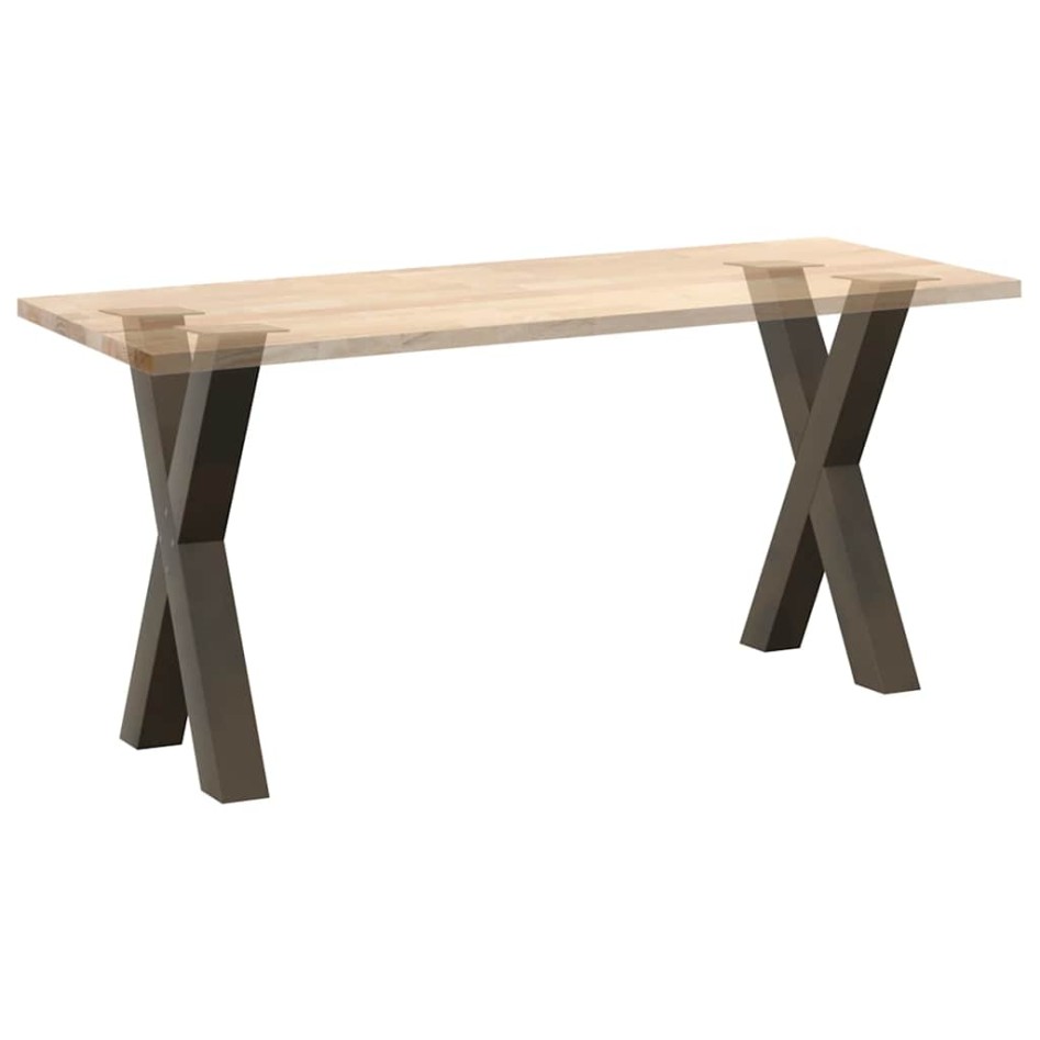 Patas para mesa comedor forma X 2uds acero natural