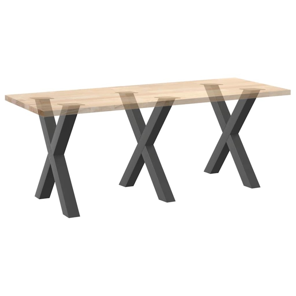 Patas para mesa de comedor en forma de X 3 uds antracita