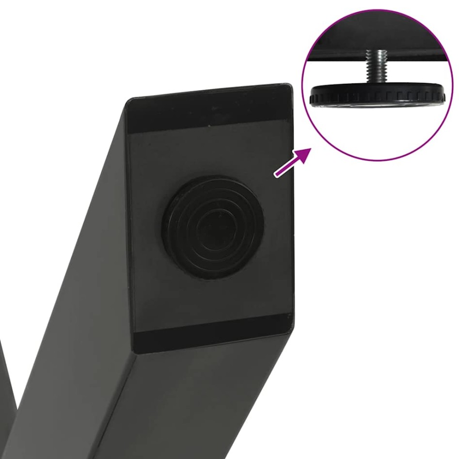 Patas para mesa de comedor en forma de X 3 uds antracita
