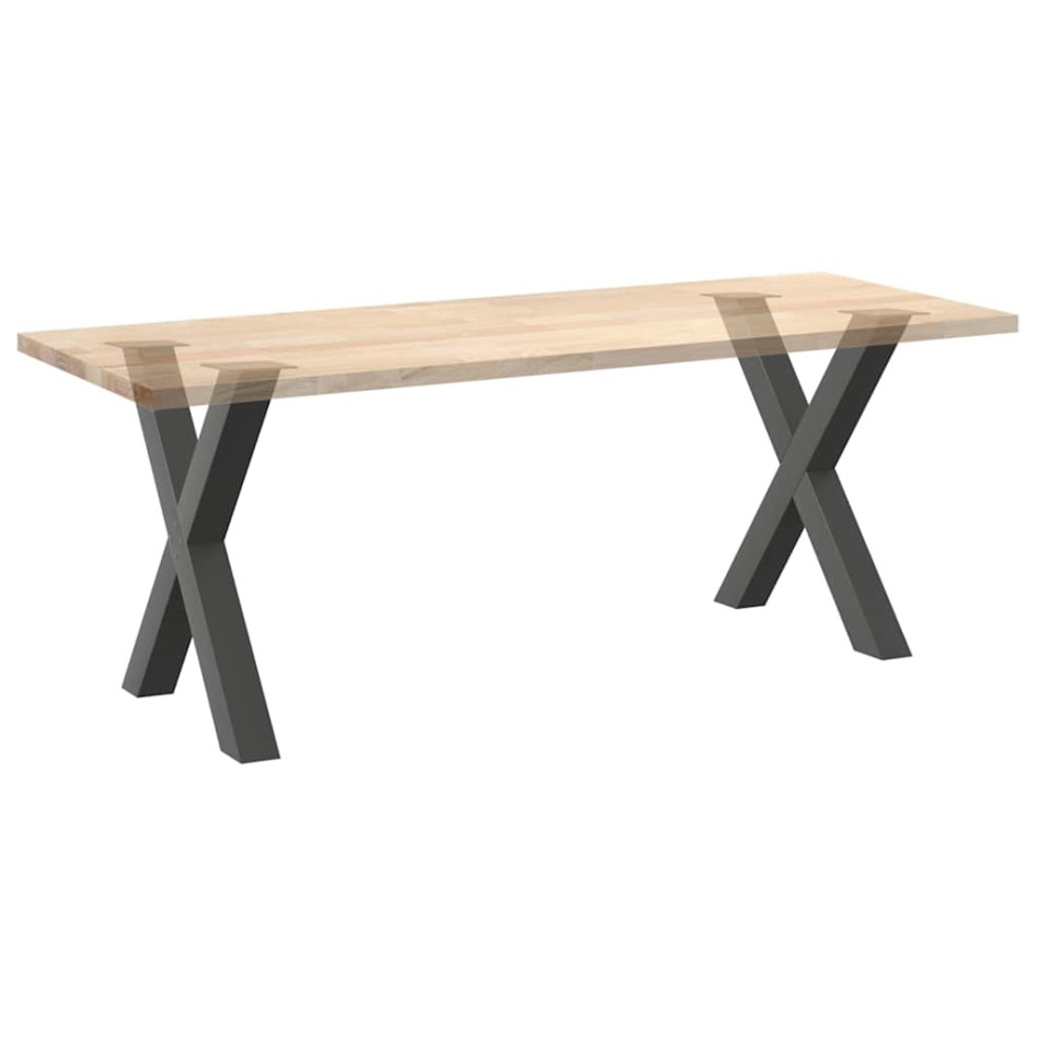 Patas para mesa de comedor en forma de X 2 uds antracita