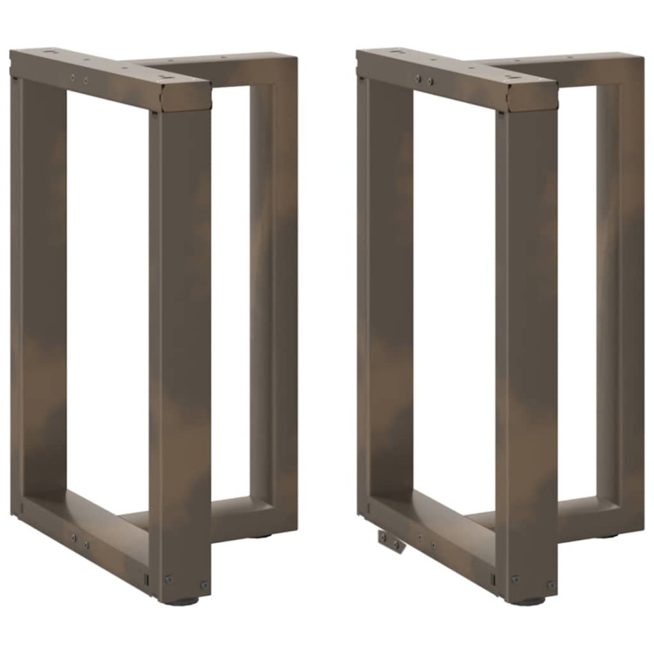 Patas mesa comedor forma T 2uds acero natural