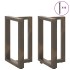 Patas mesa comedor forma T 2uds acero natural