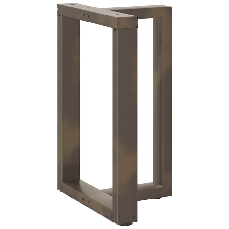 Patas mesa comedor forma T 2uds acero natural