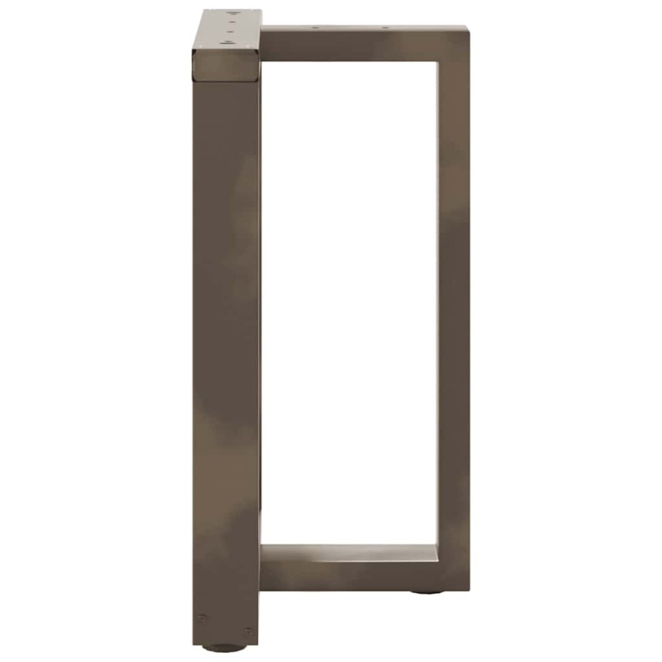 Patas mesa comedor forma T 2uds acero natural