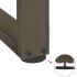Patas mesa comedor forma T 2uds acero natural