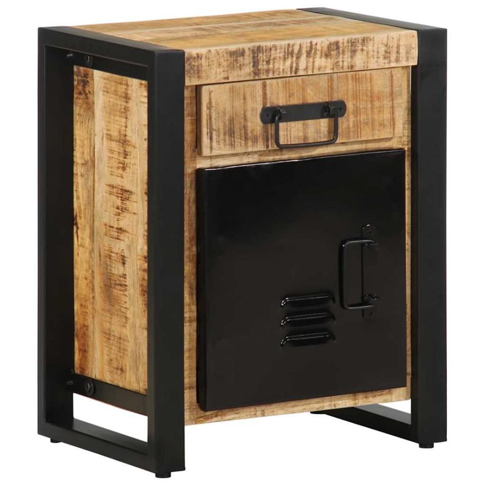 Mesita de noche madera maciza de mango 40x30x50