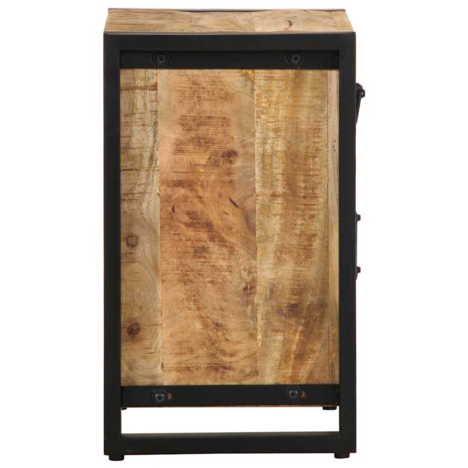 Mesita de noche madera maciza de mango 40x30x50