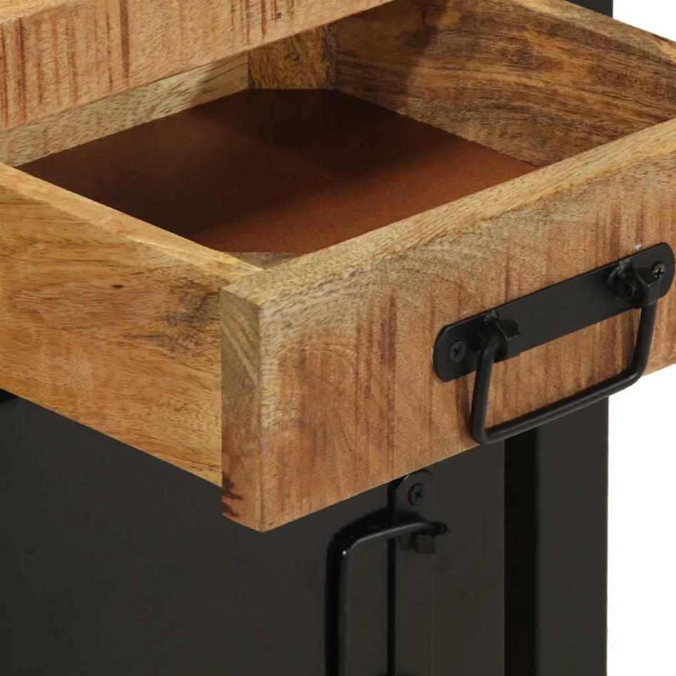 Mesita de noche madera maciza de mango 40x30x50