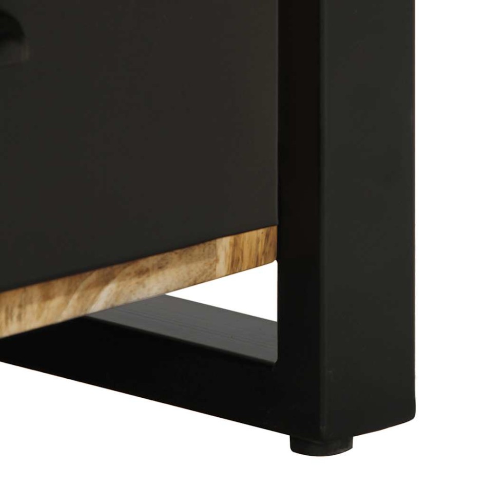 Mesita de noche madera maciza de mango 40x30x50