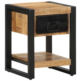 Mesita de noche madera maciza de mango 35x34x45