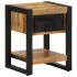 Mesita de noche madera maciza de mango 35x34x45