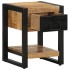 Mesita de noche madera maciza de mango 35x34x45