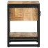 Mesita de noche madera maciza de mango 35x34x45