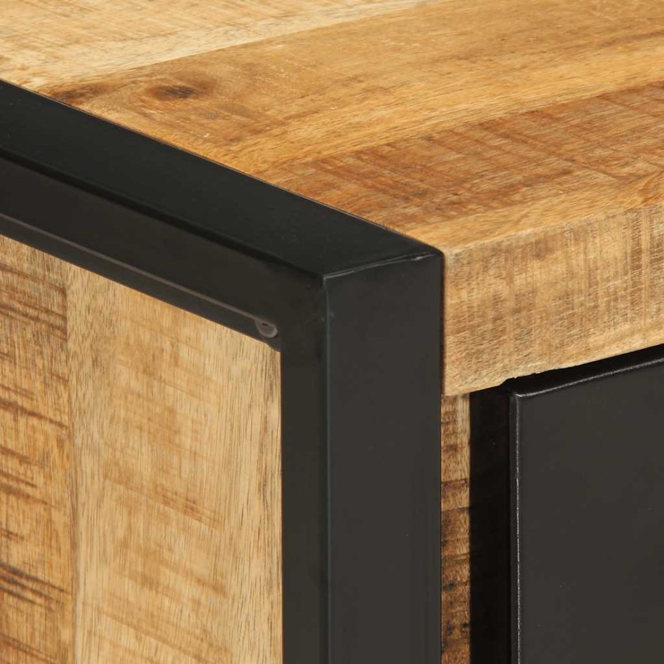 Mesita de noche madera maciza de mango 35x34x45