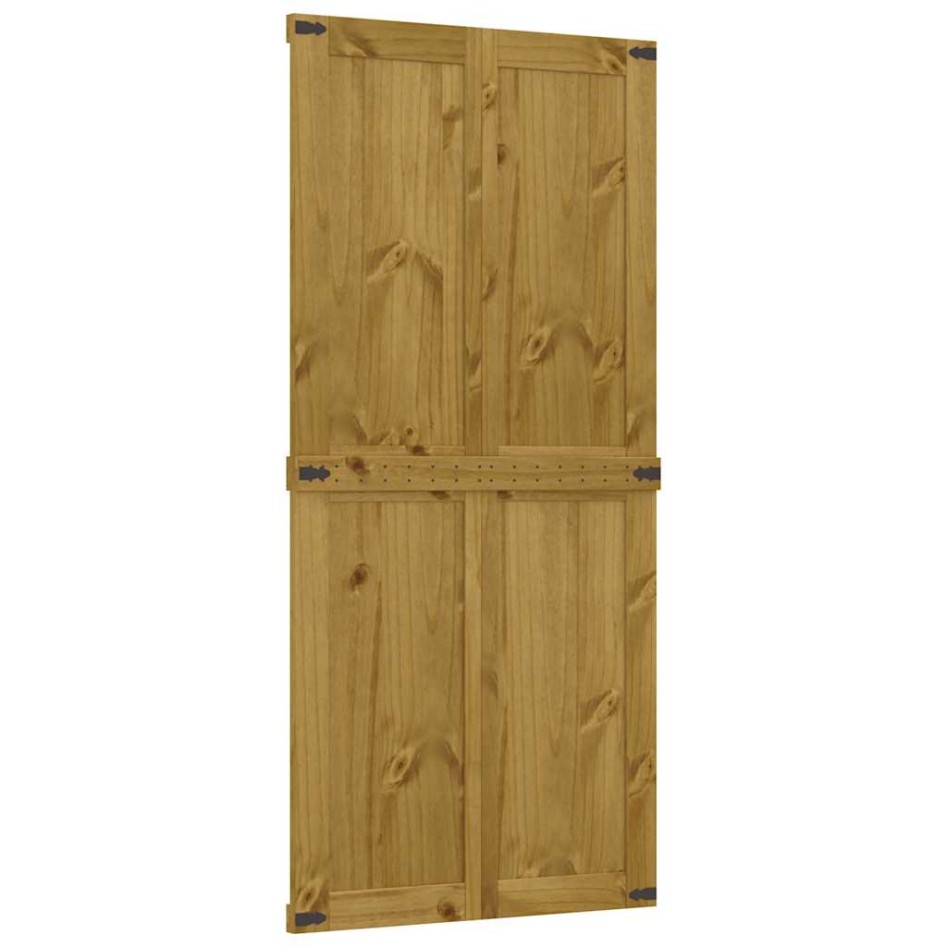 Puerta de granero CORONA madera maciza pino 100x210