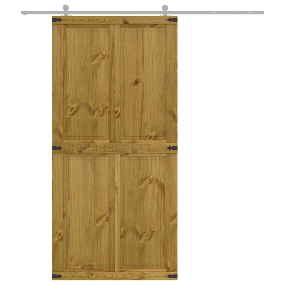 Puerta de granero CORONA madera maciza pino 100x210