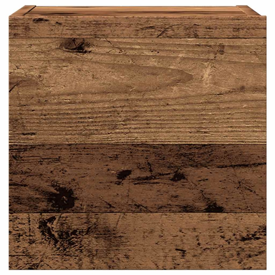 Conjunto de mueble de TV 7 piezas montado la pared madera