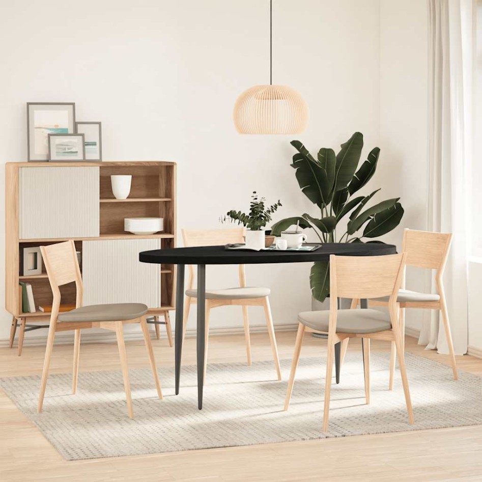 Tablero de mesa ovalado madera maciza de roble 140x60x4