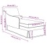 Chaise longue respaldo reposabrazos derecho terciopelo