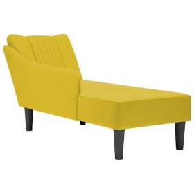 Chaise longue con reposabrazos derecho terciopelo