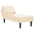 Chaise longue con cojín de tela de pana