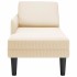 Chaise longue con cojín de tela de pana