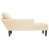 Chaise longue con cojín de tela de pana