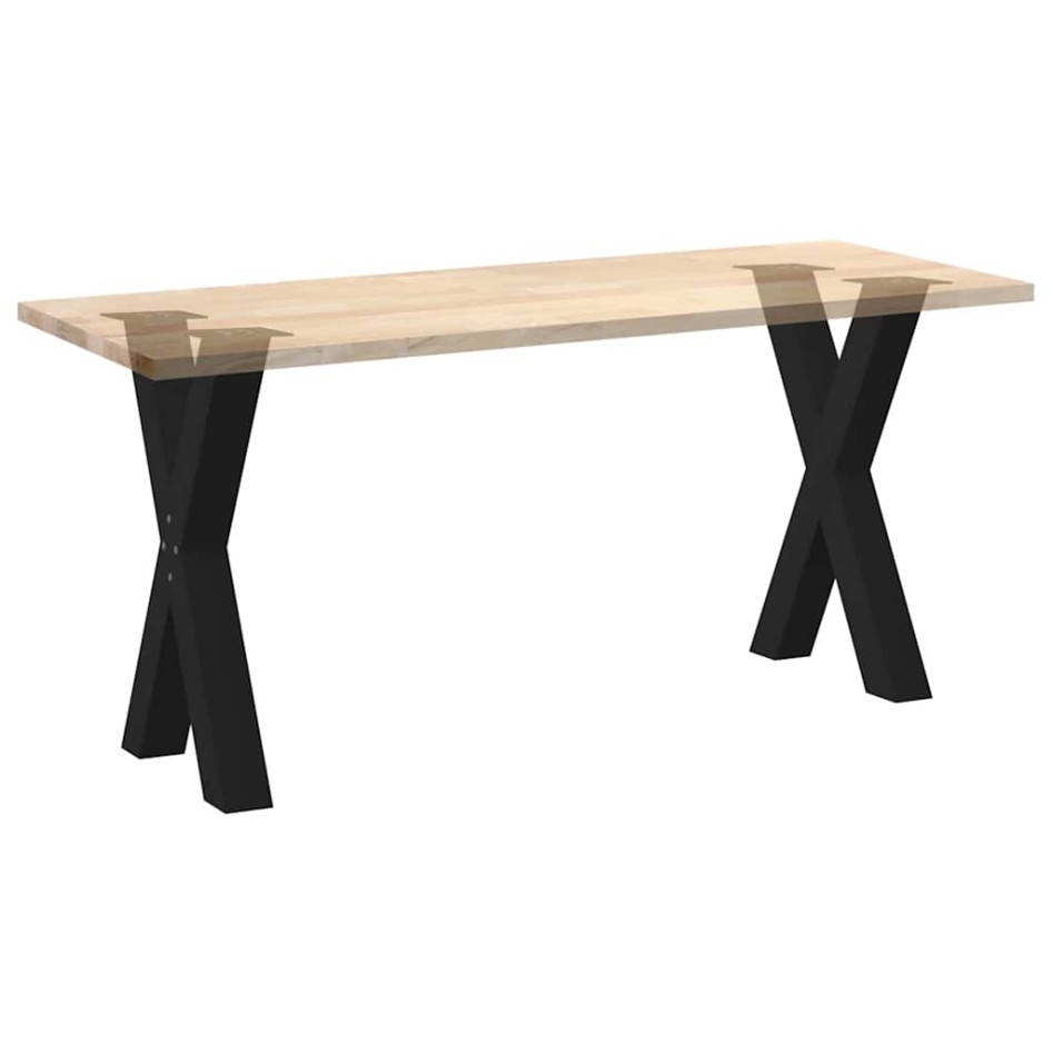Patas para mesa comedor forma X 2uds acero negro 50x(72-73)
