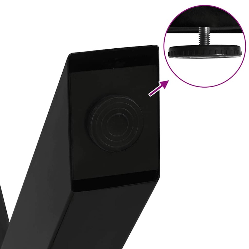 Patas para mesa de comedor en forma de X 3 uds acero