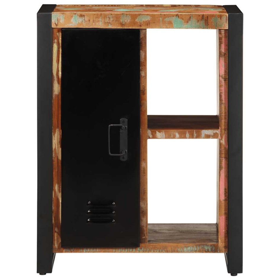 Aparador madera maciza reciclada multicolor 55x35x70