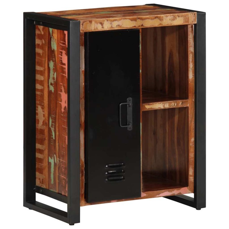 Aparador madera maciza reciclada multicolor 55x35x70