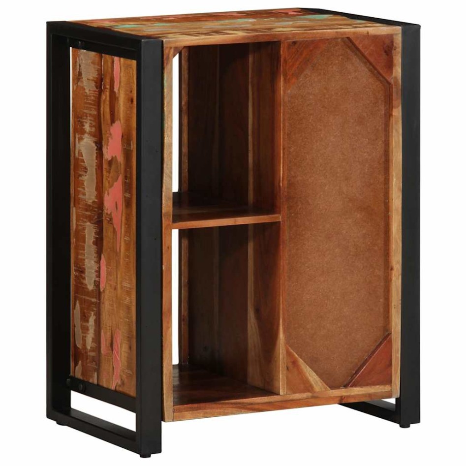 Aparador madera maciza reciclada multicolor 55x35x70