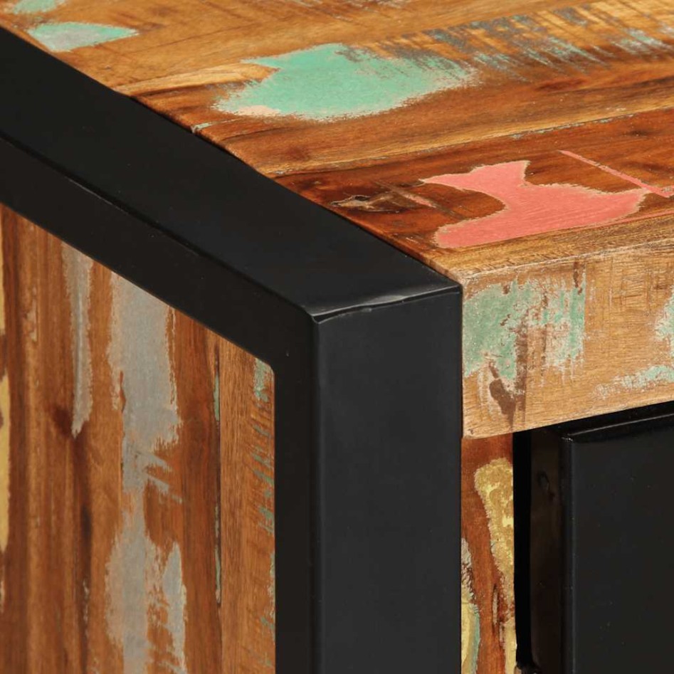 Aparador madera maciza reciclada multicolor 55x35x70