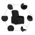 Sillón reclinable eléctrico de tela