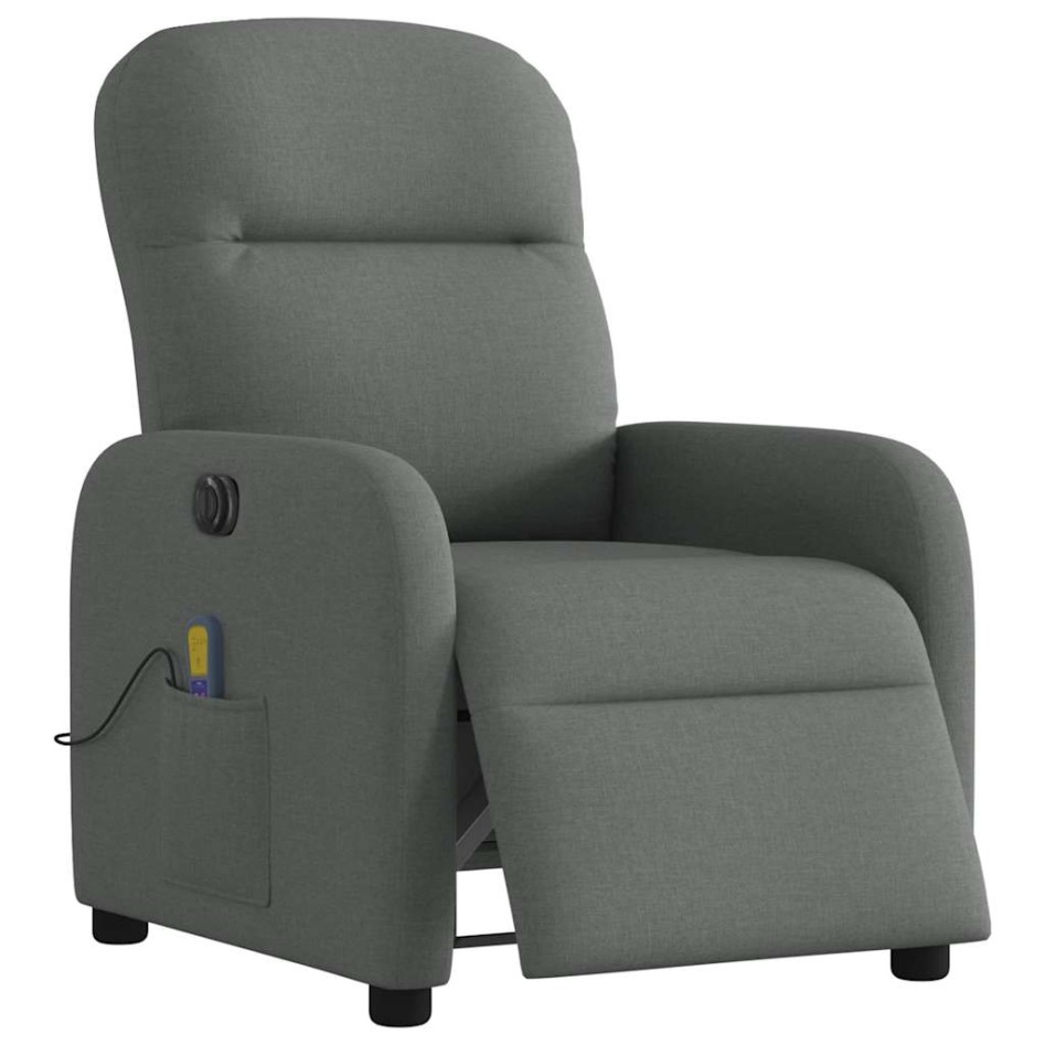 Sillón reclinable de masaje eléctrico tela gris