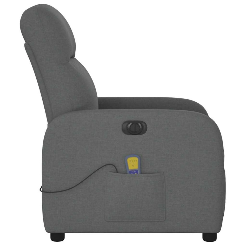 Sillón reclinable de masaje eléctrico tela gris