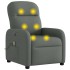 Sillón reclinable de masaje eléctrico tela gris
