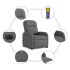 Sillón reclinable de masaje eléctrico tela gris