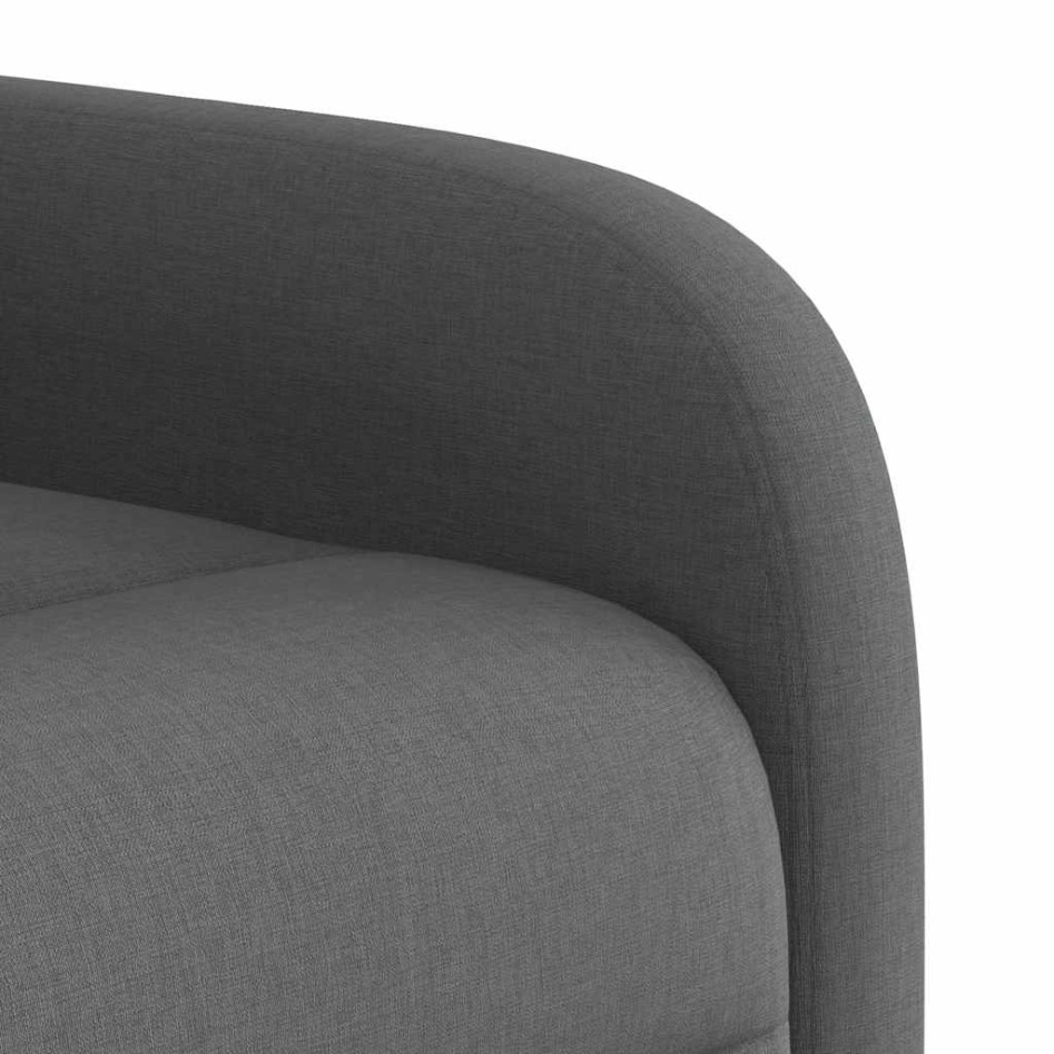 Sillón de masaje reclinable de tela gris
