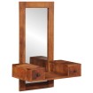 Espejo de pared con cajones madera maciza de acacia 60x33x90 cm
